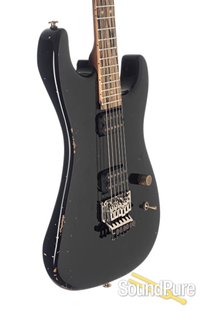 Luxxtone El Machete Black Aged w/ Floyd Rose HH NAMM #379 — image 6