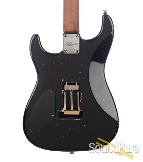 Luxxtone El Machete Black Aged w/ Floyd Rose HH NAMM #379 — image 7