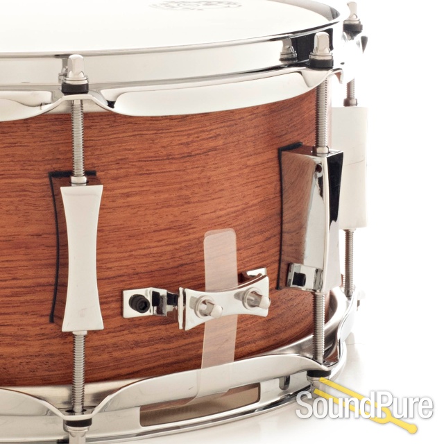 Pork Pie 7x12 Birch Snare Drum-Bubinga Veneer — image 4