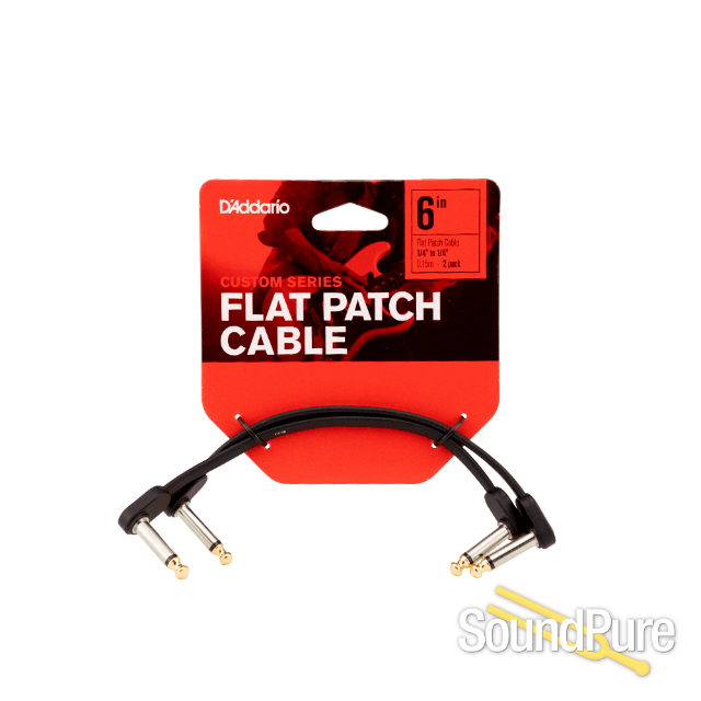 Planet Waves PW-FPRR-206 Two Flat Patch Cable 6" — image 1