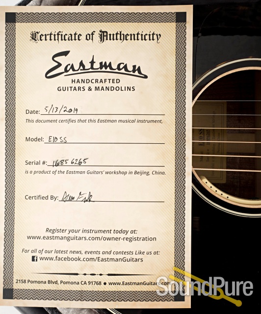 Eastman E10SS Addy/Mahogany Acoustic #16856265 - Used — image 6