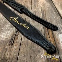 Boucher Premium Strap - Black Leather / Embroidered Logo