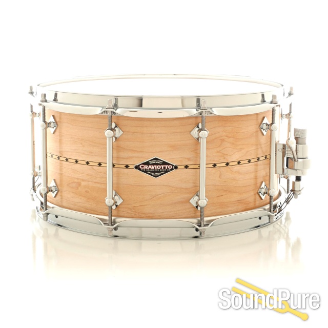 Craviotto 6.5x14 Maple Custom Snare Drum-Maple Inlay — image 1