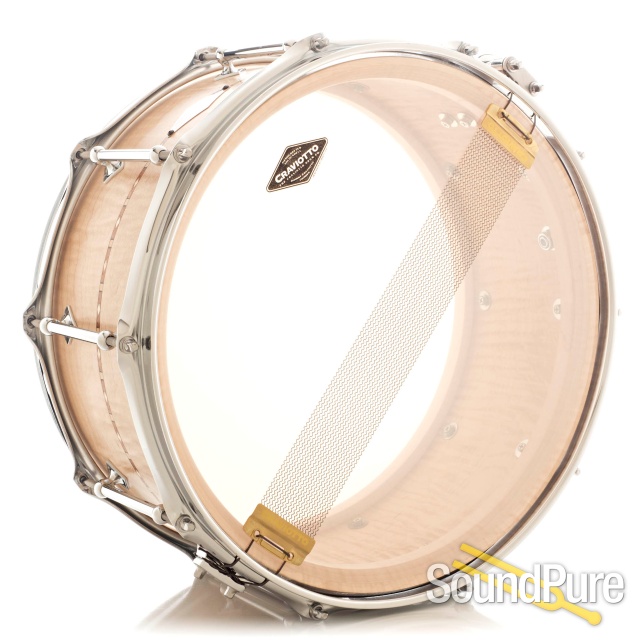 Craviotto 6.5x14 Private Reserve Curly Maple Snare Drum WI — image 2