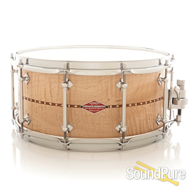 Craviotto 6.5x14 Private Reserve Curly Maple Snare Drum WI — image 1