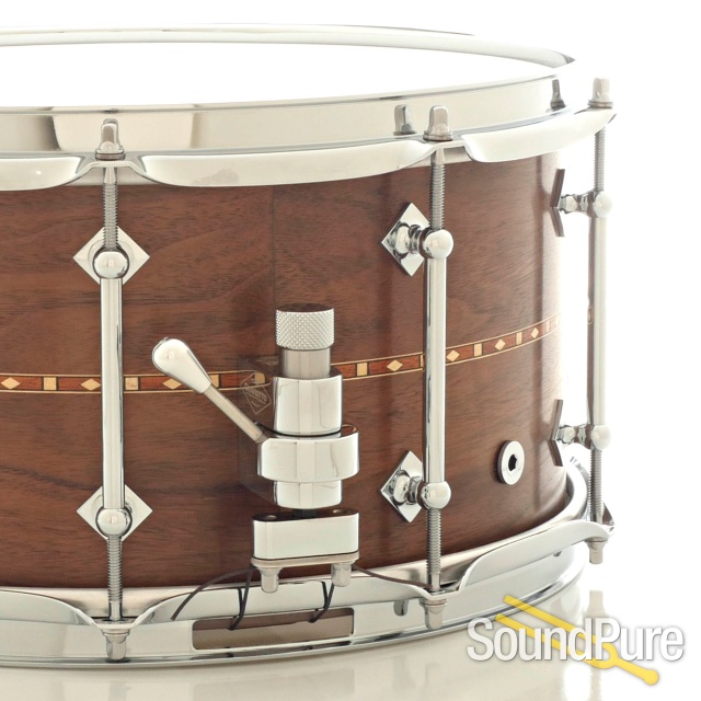 Craviotto 7x14 Walnut Custom Shop Snare Drum Walnut Inlay — image 2