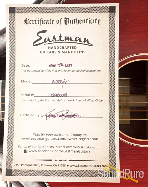 Eastman E10SS/V Addy/Mahogany Acoustic #12950014 - Used — image 6