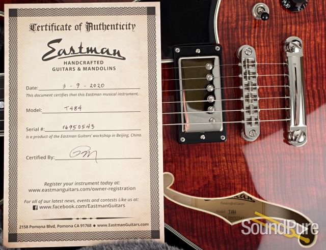 Eastman T484 Semi-Hollow Electric Guitar #16850543 — image 5