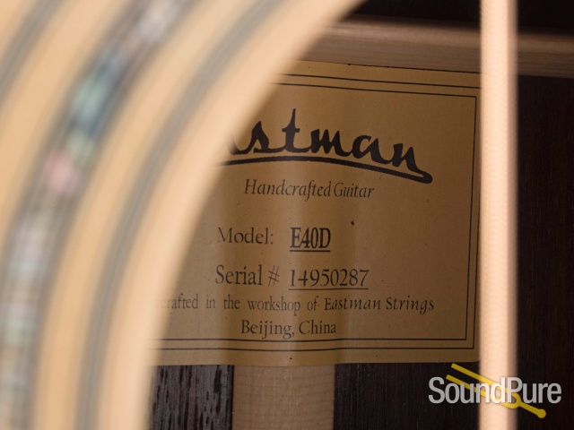 Eastman E40D Adirondack/Rosewood Dreadnought #14950287 — image 4