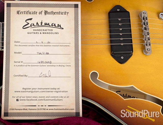 Eastman T64/V-GB Thinline Electric Guitar #13950458 — image 5