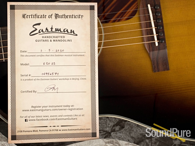 Eastman E20SS Adirondack/Rosewood Acoustic Guitar #14956571 — image 6