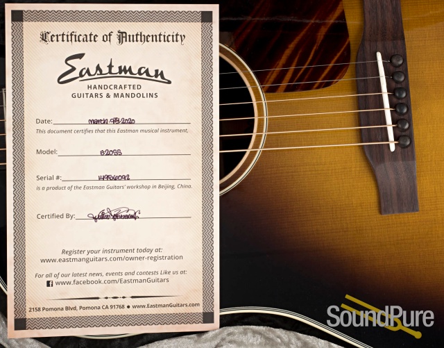 Eastman E20SS Adirondack/Rosewood Acoustic Guitar #14956092 — image 6
