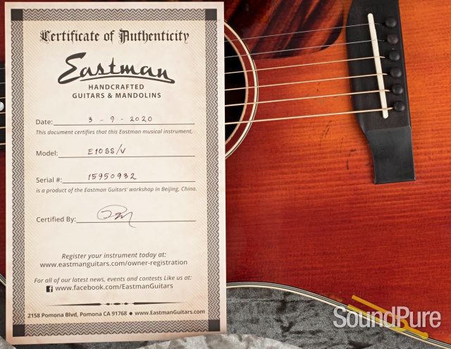 Eastman E10SS/V Addy/Mahogany Acoustic #15950932 — image 6