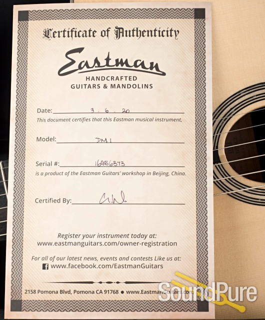 Eastman DM1 Natural Gypsy Jazz Acoustic Guitar #16956373 — image 10