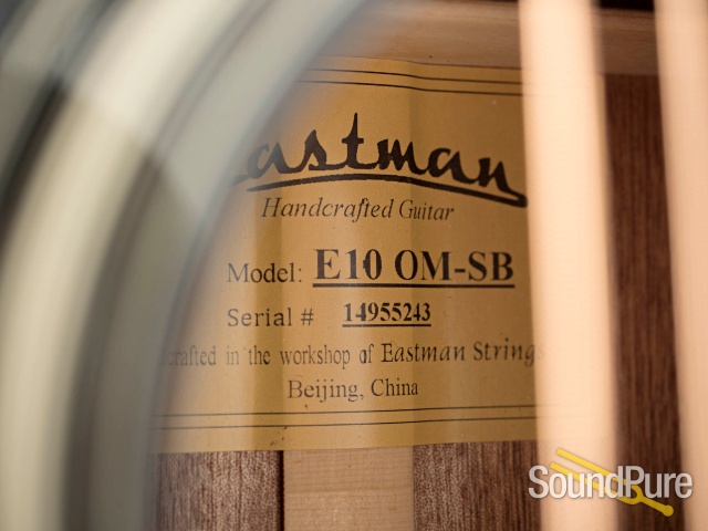 Eastman E10OM-SB Adirondack/Mahogany Acoustic #14955243 — image 2