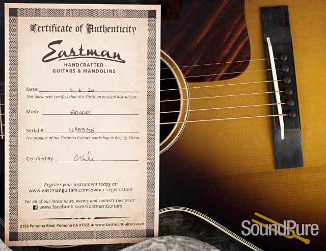 Eastman E10OOSS Adirondack/Mahogany Acoustic #12955735 — image 6