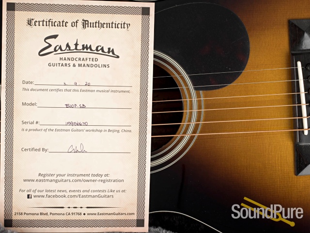 Eastman E10P-SB Adirondack/Mahogany Acoustic #16956670 — image 6
