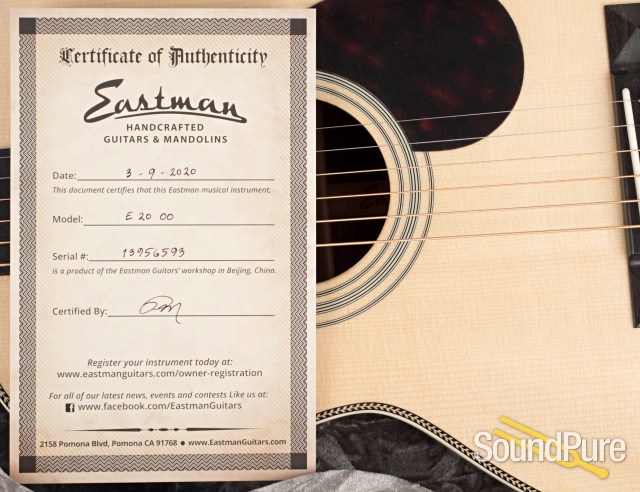Eastman E20OO Adirondack/Rosewood Acoustic #13956593 — image 5