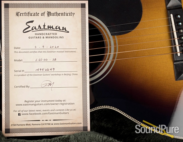 Eastman E20OO-SB Adirondack/Rosewood Acoustic #14956649 — image 6
