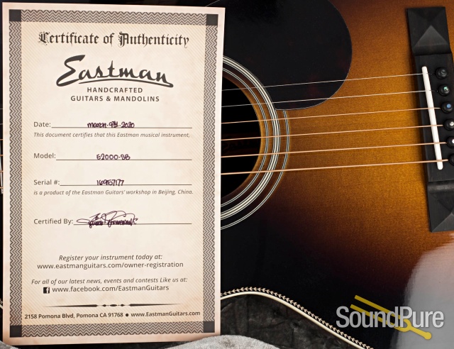 Eastman E20OO-SB Adirondack/Rosewood Acoustic #16957177 — image 6