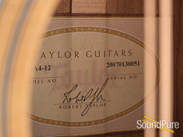 Taylor GA4-12 Sitka/Ovangkol 12-String #20070130051 - Used — image 3