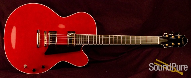 Benedetto Bravo Semi-Hollow One-Off Cherry Archtop Guitar — image 2