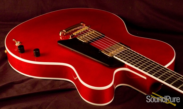 Benedetto Bravo Semi-Hollow One-Off Cherry Archtop Guitar — image 3