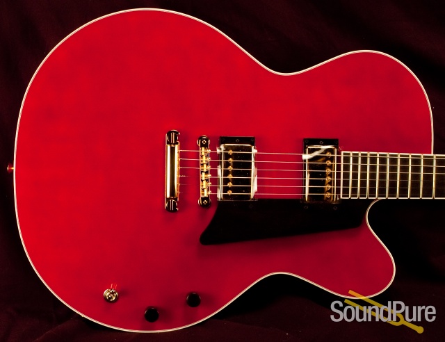 Benedetto Bravo Semi-Hollow One-Off Cherry Archtop Guitar — image 4