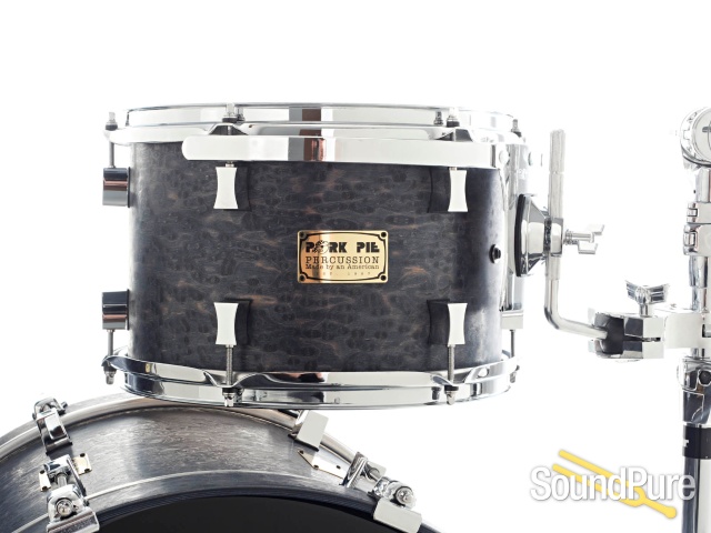 Pork Pie 3pc Maple Drum Set- Brandied Peach-Royal Blue Oil — image 3