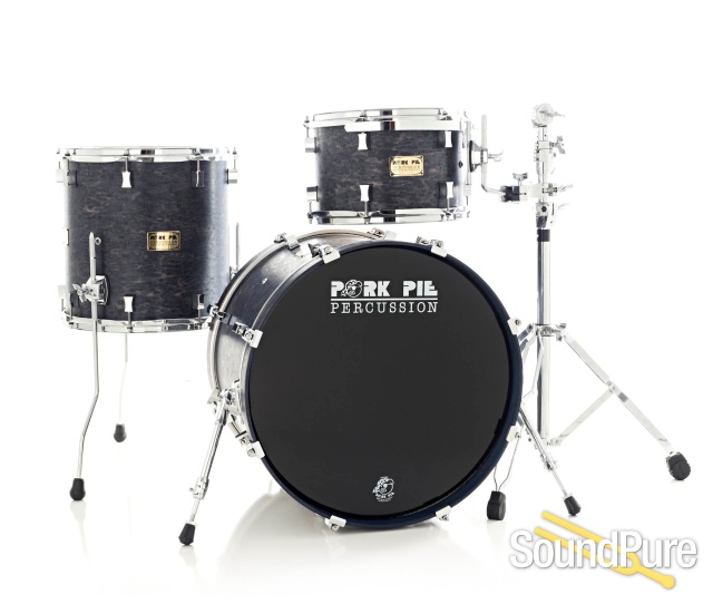 Pork Pie 3pc Maple Drum Set- Brandied Peach-Royal Blue Oil — image 1