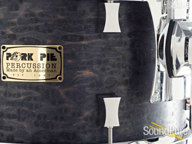 Pork Pie 3pc Maple Drum Set- Brandied Peach-Royal Blue Oil — image 4
