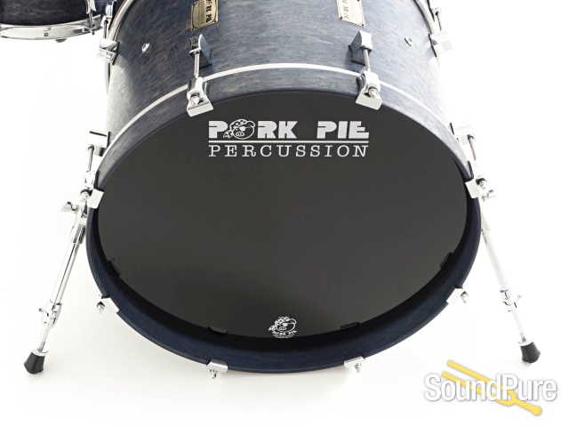 Pork Pie 3pc Maple Drum Set- Brandied Peach-Royal Blue Oil — image 7