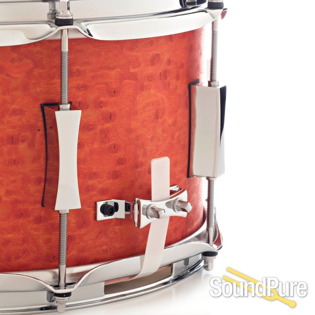 Pork Pie 7x13 Brandied Peach Maple Snare Drum-Orange Oil — image 4