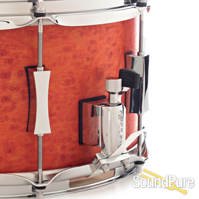 Pork Pie 7x13 Brandied Peach Maple Snare Drum-Orange Oil — image 5