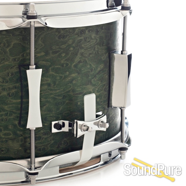 Pork Pie 7x13 Brandied Peach Maple Snare Drum-Green Oil — image 4