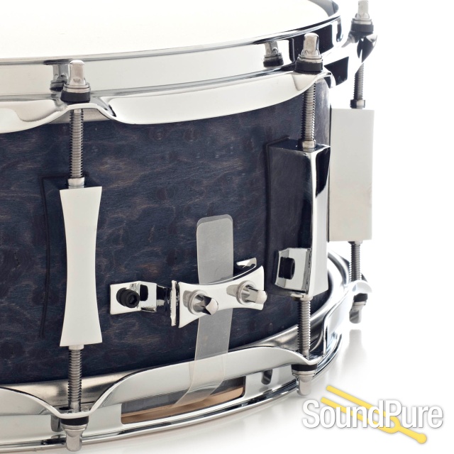 Pork Pie 5.5x14 Brandied Peach Maple Snare Drum-Blue Oil — image 4