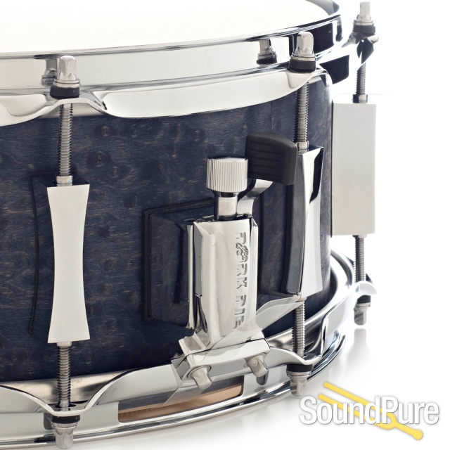 Pork Pie 5.5x14 Brandied Peach Maple Snare Drum-Blue Oil — image 5