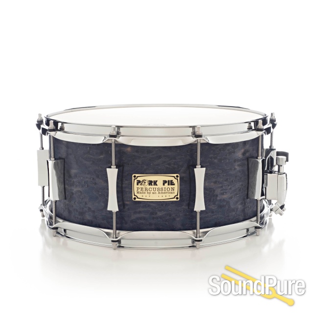 Pork Pie 6.5x14 Brandied Peach Maple Snare Drum-Blue Oil — image 1