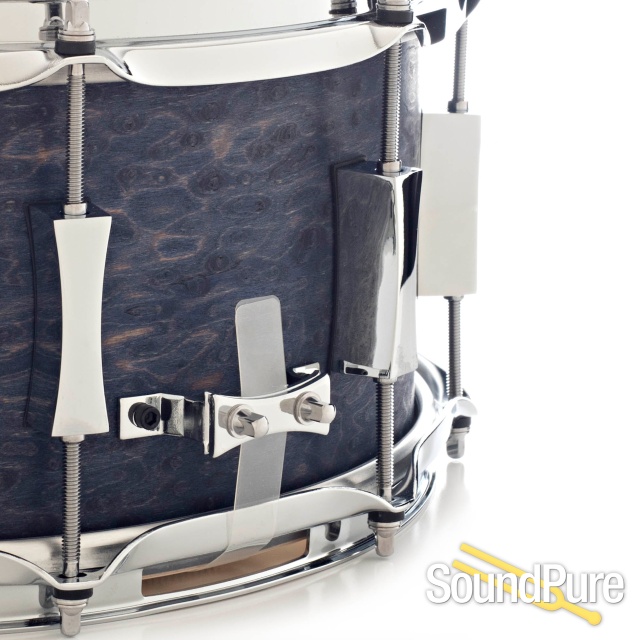 Pork Pie 6.5x14 Brandied Peach Maple Snare Drum-Blue Oil — image 4