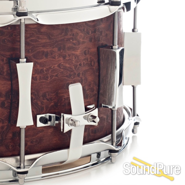 Pork Pie 6.5x14 Brandied Peach Maple Snare Drum-Rosewood Oil — image 4