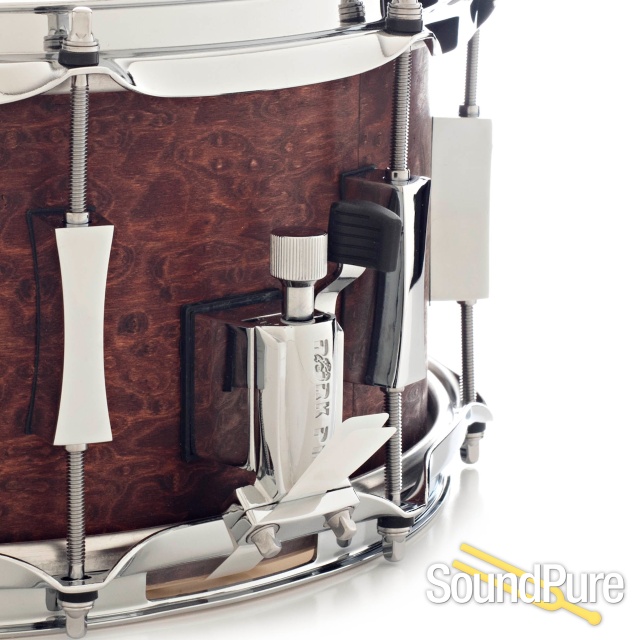 Pork Pie 6.5x14 Brandied Peach Maple Snare Drum-Rosewood Oil — image 5