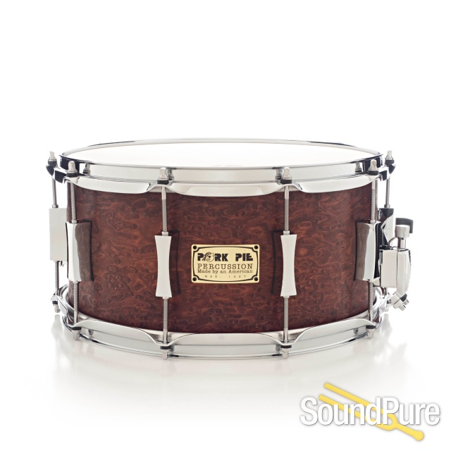 Pork Pie 7x14 Brandied Peach Maple Snare Drum-Rosewood Oil — image 1