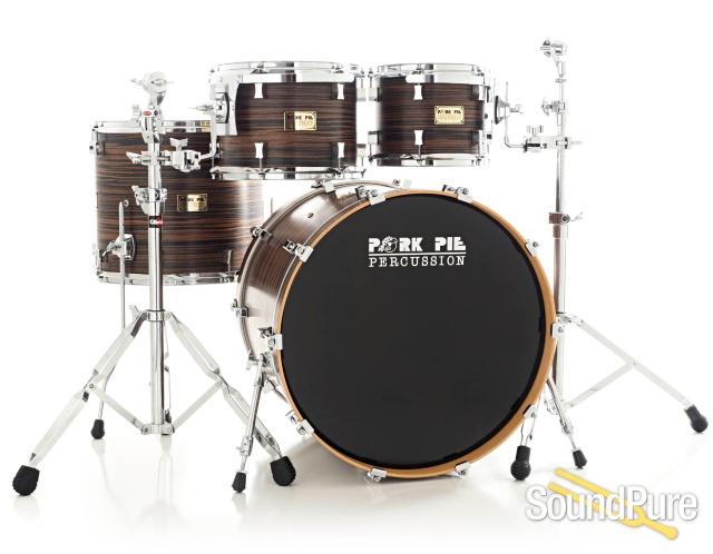 Pork Pie 4pc Maple/Ash Drum Set- Macassar Ebony Veneer — image 1