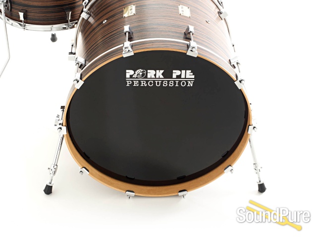 Pork Pie 4pc Maple/Ash Drum Set- Macassar Ebony Veneer — image 5