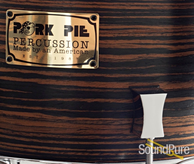 Pork Pie 4pc Maple/Ash Drum Set- Macassar Ebony Veneer — image 7