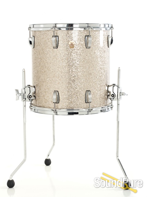 Ludwig 4pc Classic Maple Drum Set-Vintage Nickel Sparkle — image 3