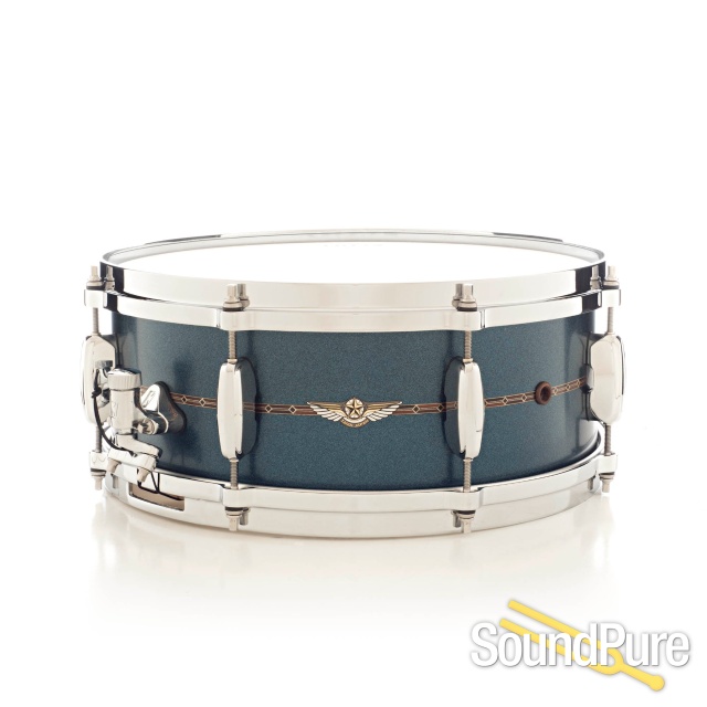 Tama 5.5x14 Star Bubinga Snare Drum-Satin Blue Metallic — image 1