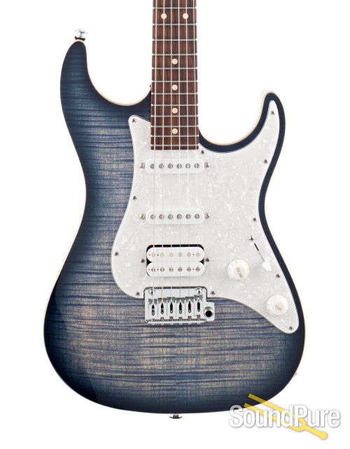 Suhr Standard Plus Faded Trans Whale Blue Burst #JS6M9J — image 1