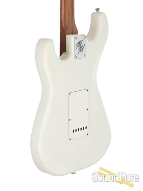 Mario Guitars S-Style Olympic White SSS Electric #420501 — image 3