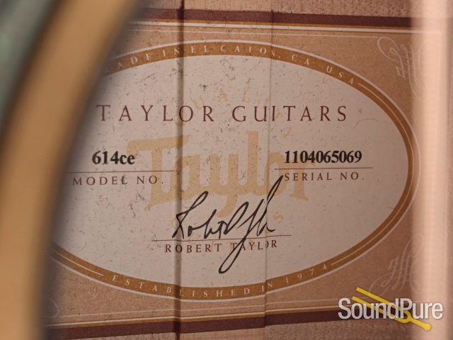 Taylor 614CE Cutaway Sitka/Maple Acoustic #1104065069 - Used — image 4